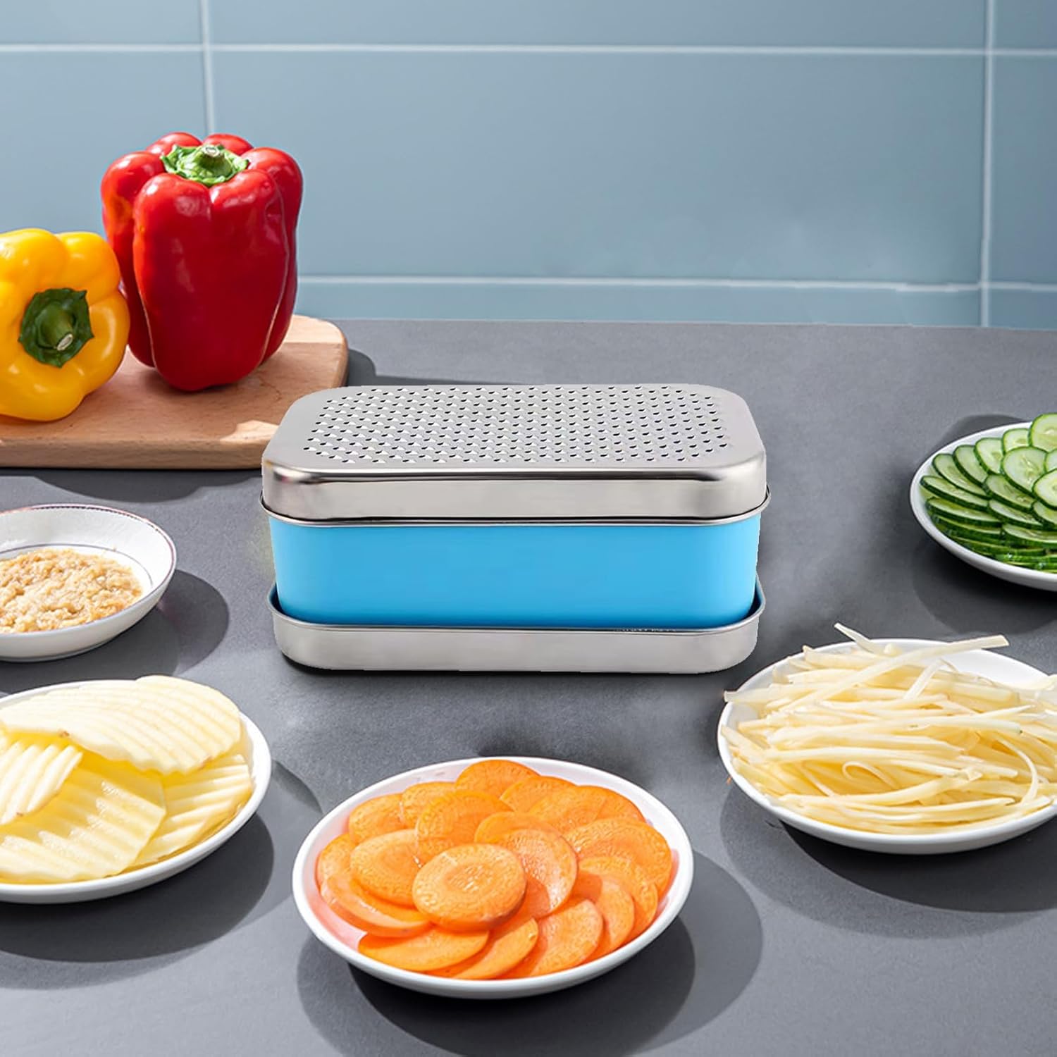 Râpe à Fromage - DualGrater™ - Bleu - Sandrine N